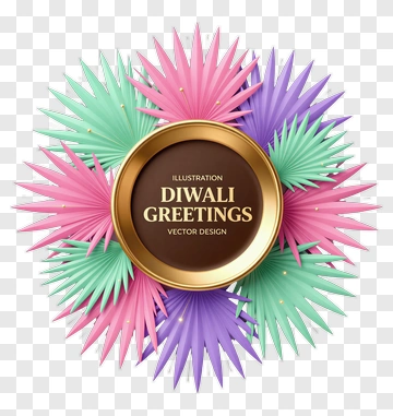 Diwali Greetings Vector Design PNG