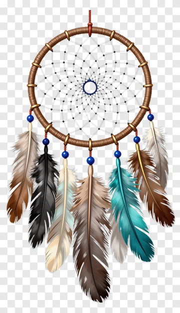 Dreamcatcher With Feathers And Beads PNG