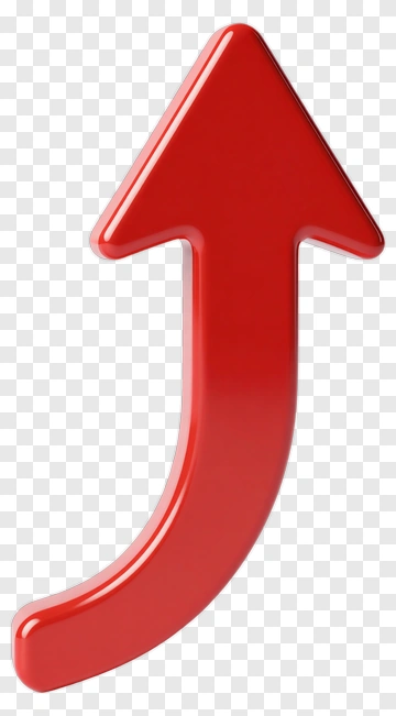 Red Curved Arrow PNG