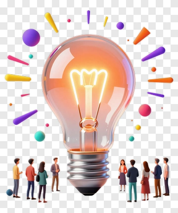 Light Bulb And People PNG