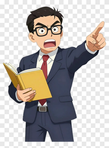 Anime Teacher Pointing At Student PNG