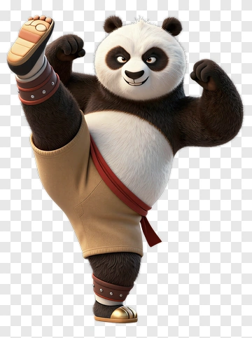 Panda Kung Fu Fighter PNG