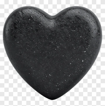 Black Heart Stone PNG