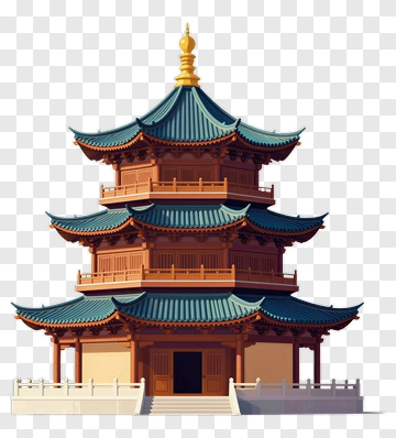Chinese Pagoda Architecture PNG