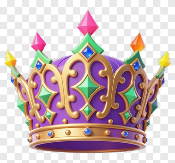 Purple Crown With Gemstones PNG