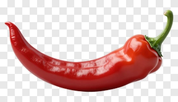 Red Chili With Green Stem PNG
