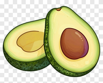 Sliced Avocado PNG