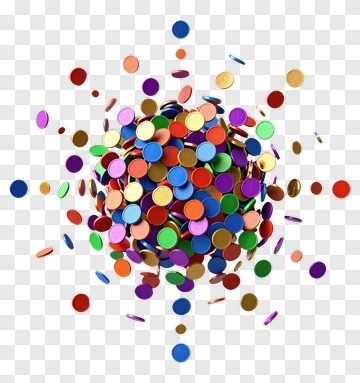 Colorful Confetti Explosion PNG