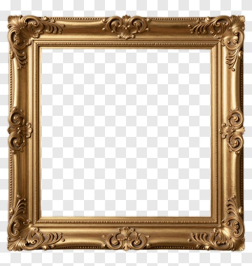 Gold Ornate Picture Frame PNG
