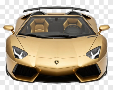 Gold Lamborghini Convertible Sports Car PNG