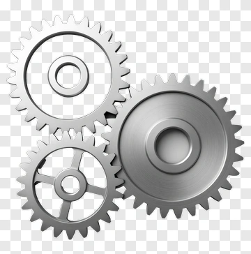 Three Interlocking Gears PNG