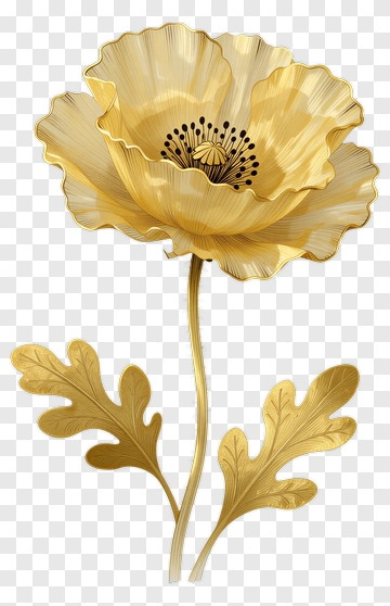 Golden Poppy Flower PNG