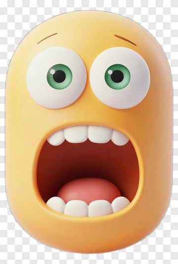 Surprised Emoji Face PNG