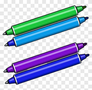Colorful Markers PNG