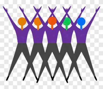 Group Of People With Raised Arms PNG