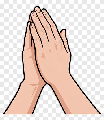 Hands In Prayer Position PNG