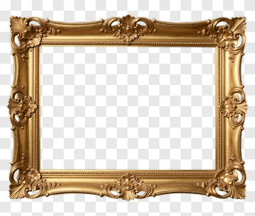 Gold Ornate Picture Frame PNG