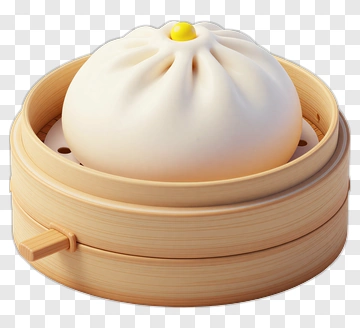 Steamed Bun In Bamboo Steamer PNG