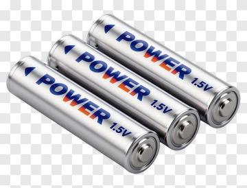 Three POWER 1.5V Batteries PNG