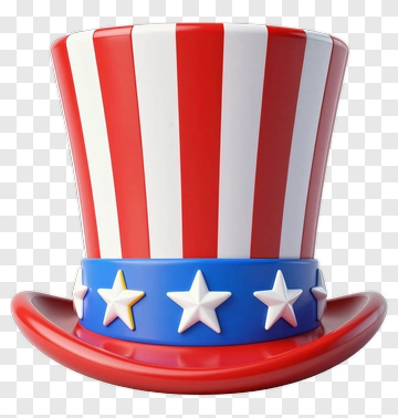 Red White Blue Top Hat PNG