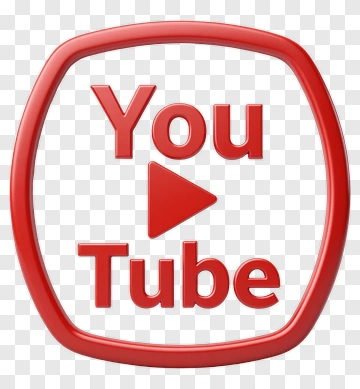 YouTube Logo 3D Render PNG