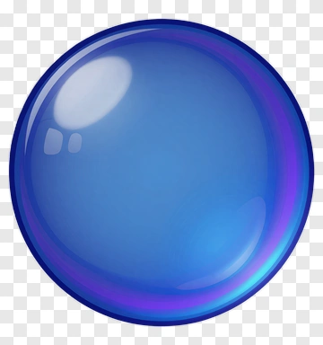 Blue Bubble With Purple Reflection PNG