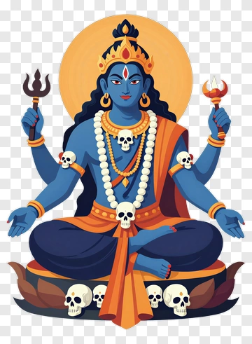 Shiva With Trident And Fire Torch PNG