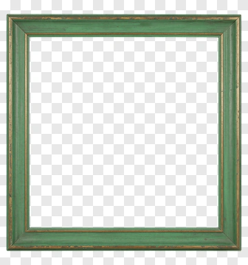 Green And Gold Picture Frame PNG