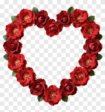 Red Roses Forming A Heart PNG