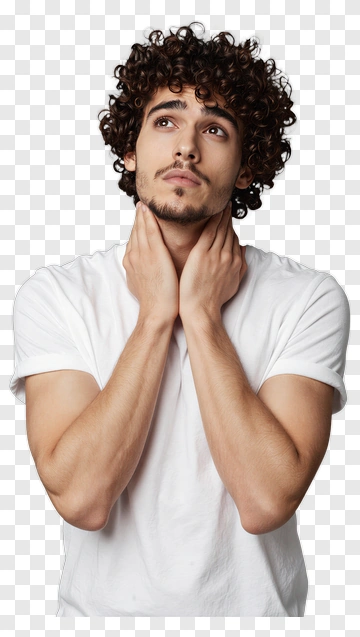 Man With Curly Hair And Beard PNG