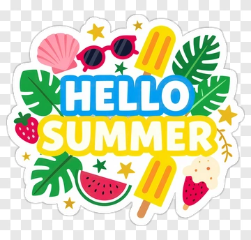 Hello Summer Summer Greeting PNG