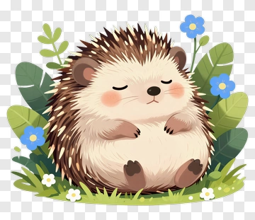 Cute Hedgehog In Nature PNG