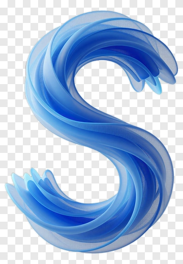 Blue S Letter Design PNG