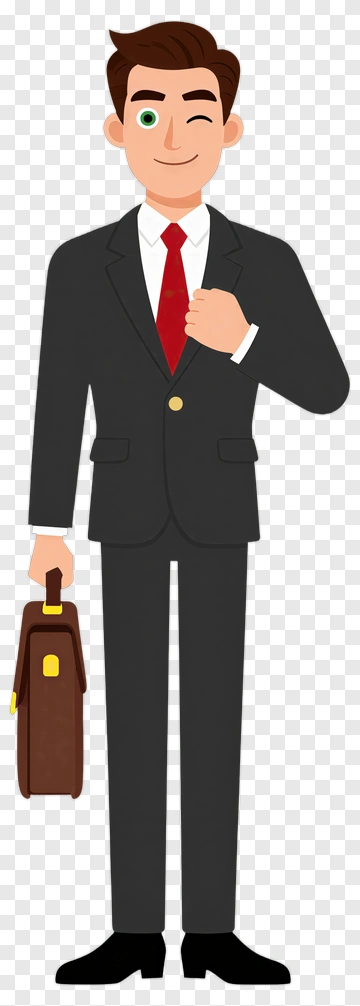 Businessman With Briefcase PNG