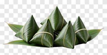 Zongzi Wrapped In Bamboo Leaves PNG
