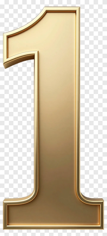 Golden Number One PNG