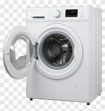 White Front Load Washing Machine PNG