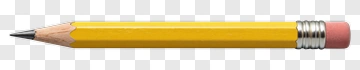 Yellow Pencil With Eraser PNG