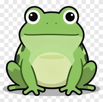 Cute Green Frog PNG