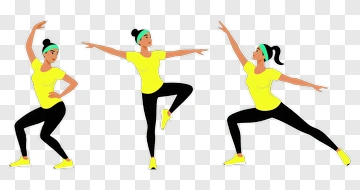 Three Women In Fitness Poses PNG