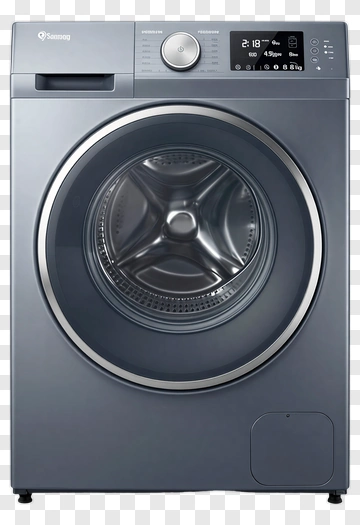Modern Gray Washing Machine PNG