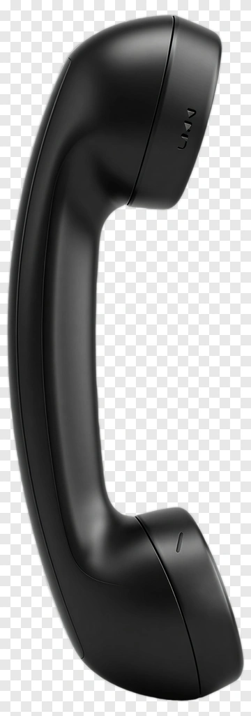 Black Telephone Receiver PNG