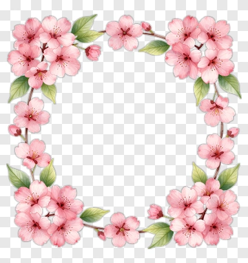 Cherry Blossom Frame PNG