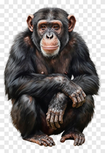 Chimpanzee Portrait PNG