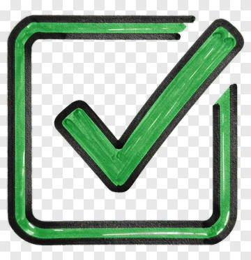 Green Hand Drawn Checkmark PNG
