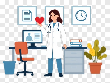 Doctor Holding Heart Symbol PNG