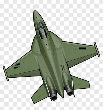 Green Fighter Jet PNG