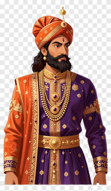 King In Traditional Royal Attire PNG