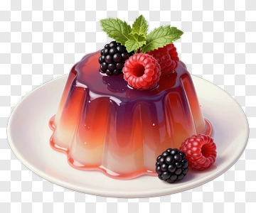 Jelly Dessert With Berries PNG