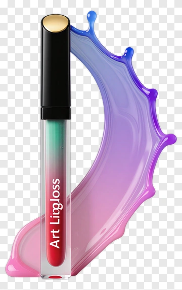 Art Lip Gloss With Color Splash PNG